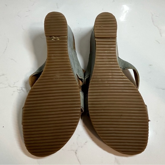 BOGO Apepazza Tecante Buckle Green Cork Wedge Sandals 38 - Picture 3 of 12